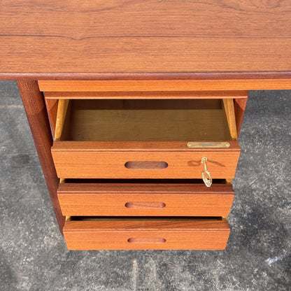 Danish Teak Writing Desk with Drop Leaf, Attributed to Erik Buch, 1960s