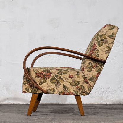 Pair of Jindřich Halabala Type-C Art Deco Armchairs, Czechoslovakia 1930s