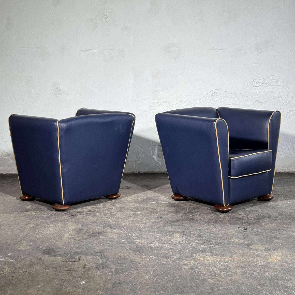 Zelda Faux Leather Club Chairs by Peter Maly for Cor, 1980s
