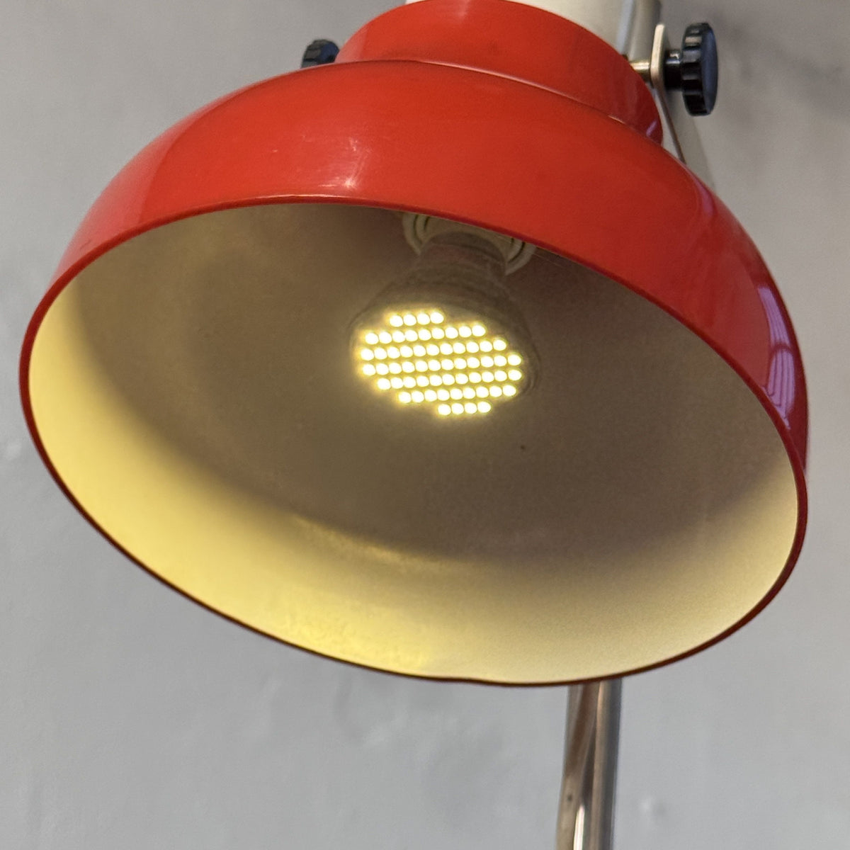 Vintage Red Double Spotlight Floor Lamp, 1970s