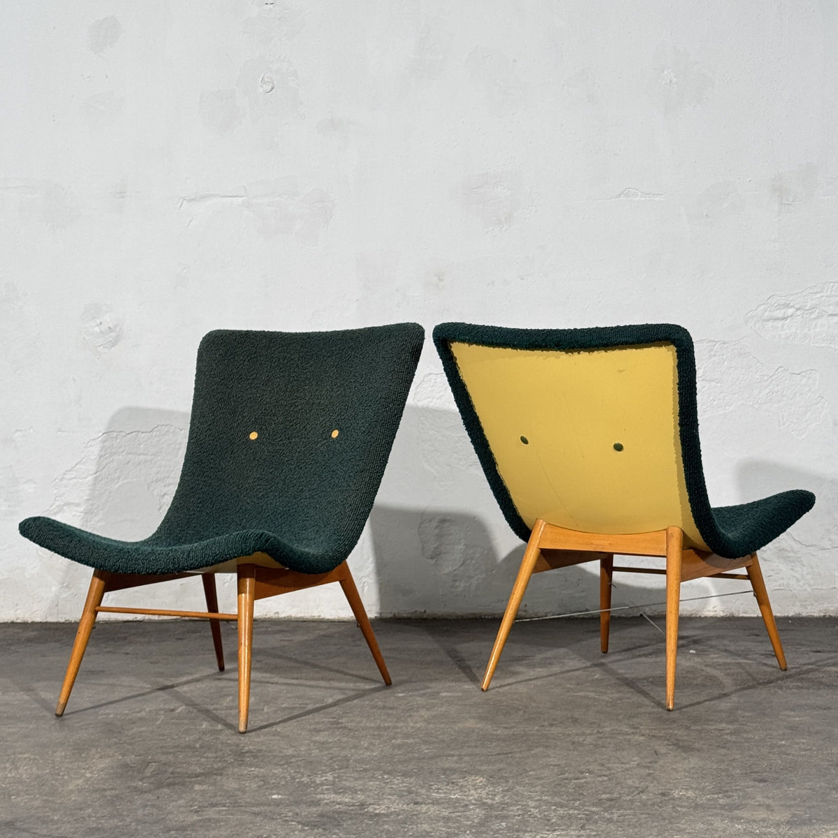 Pair of Lounge Chairs Attributed to Miroslav Navrátil for Český Nábytek, 1959