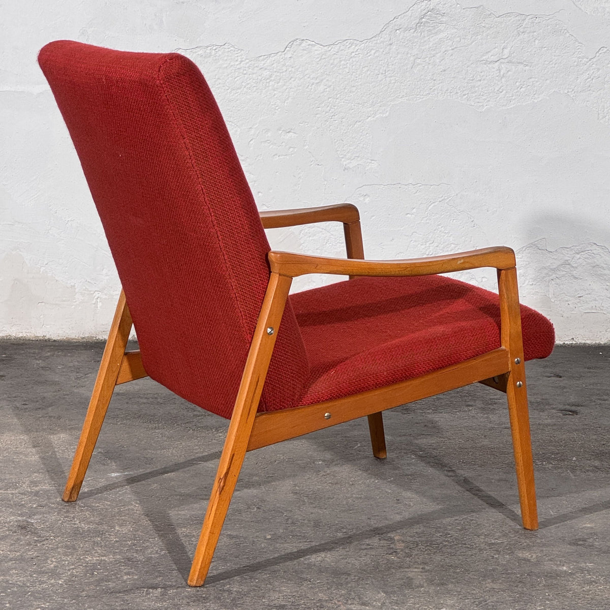 Pair of Jiří Jiroutek Red Armchairs, 1960s