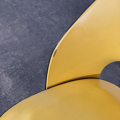 East German Mid-Century Yellow and Black Chair, 1960s