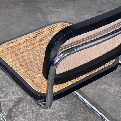 Set of 4 Cesca-Style Dining Chairs, Inspired by Marcel Breuer, 1990s