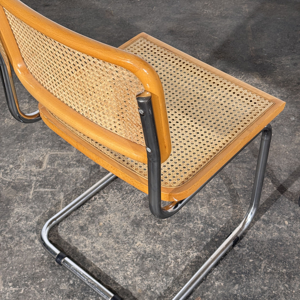 Set of 2 Cesca Style Cantilever Chairs, After Marcel Breuer, Italy, 1960s