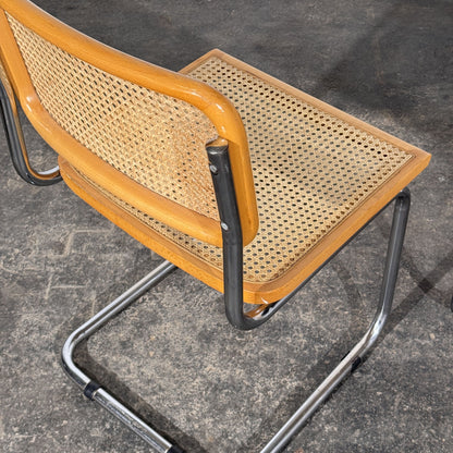 Set of 2 Cesca Style Cantilever Chairs, After Marcel Breuer, Italy, 1960s