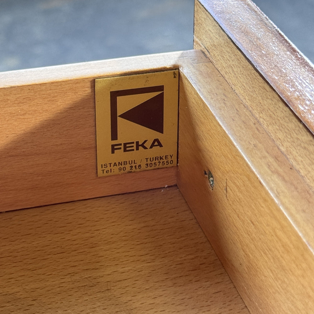 Burl Walnut Writing Desk with Leather Top by FEKA, 1970s