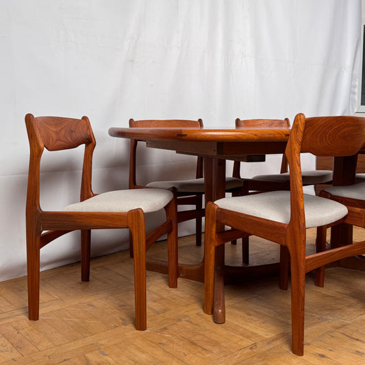 Set of 6 Danish Erik Buch Teak Dining Chairs for O.D. Møbler, 1960s — Mid-Century Modern