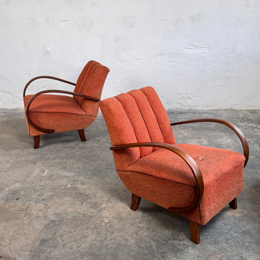 Pair of Halabala H-410 Armchairs, 1930s – Czechoslovak Art Deco