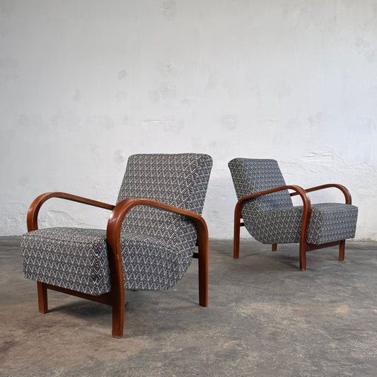 Pair of Kozelka & Kropáček Armchairs, 1960s