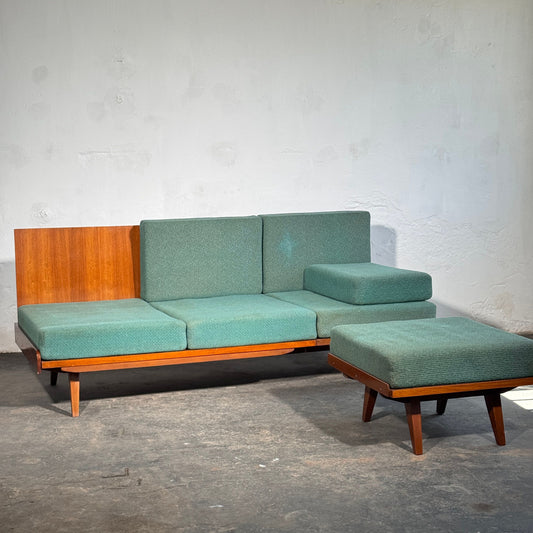 Tatra Nabytok Sofa Bed with Ottoman, 1960s