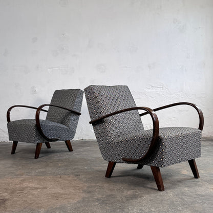Pair of Jindřich Halabala Type C Armchairs for UP Závody, 1930