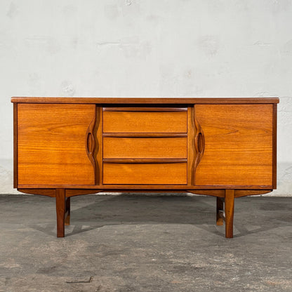 British Teak Sideboard with Sliding Doors, 1960s