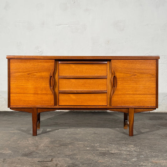 British Teak Sideboard with Sliding Doors, 1960s