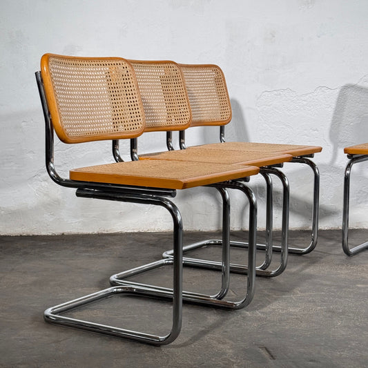 Set of 6 Italian Cesca Style Chairs, 1960s