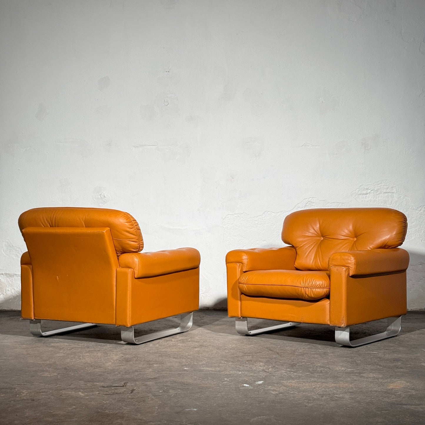 Pair of Hungarian Agnes Faux Leather Armchairs, 1979