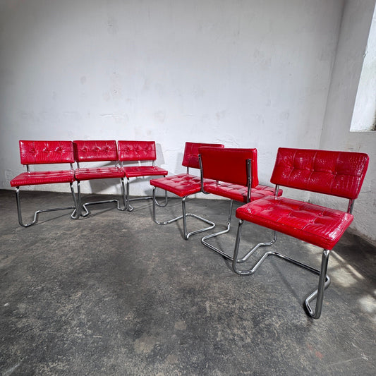 Set of 6 Marcel Breuer Cesca Style Chairs, Italy, 1960s