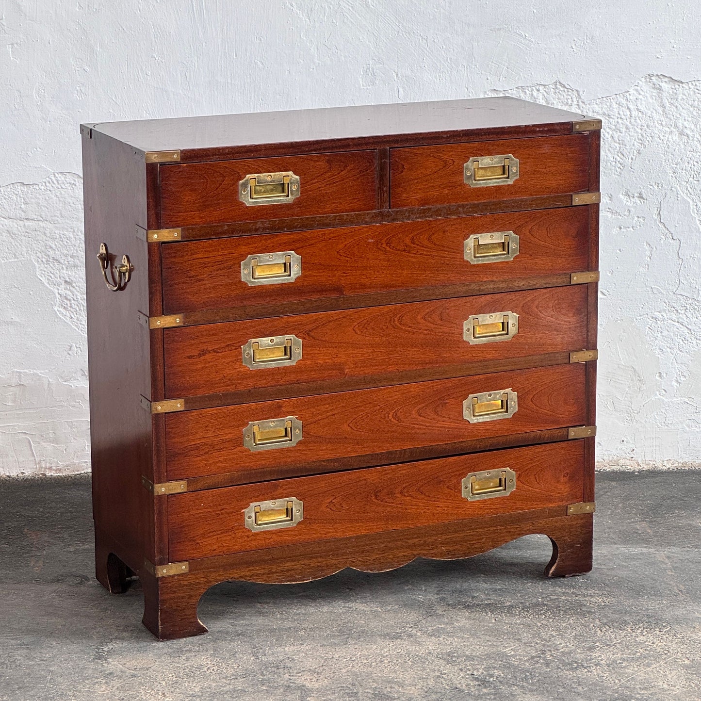 British Mahogany Military Chest, Early 1900s