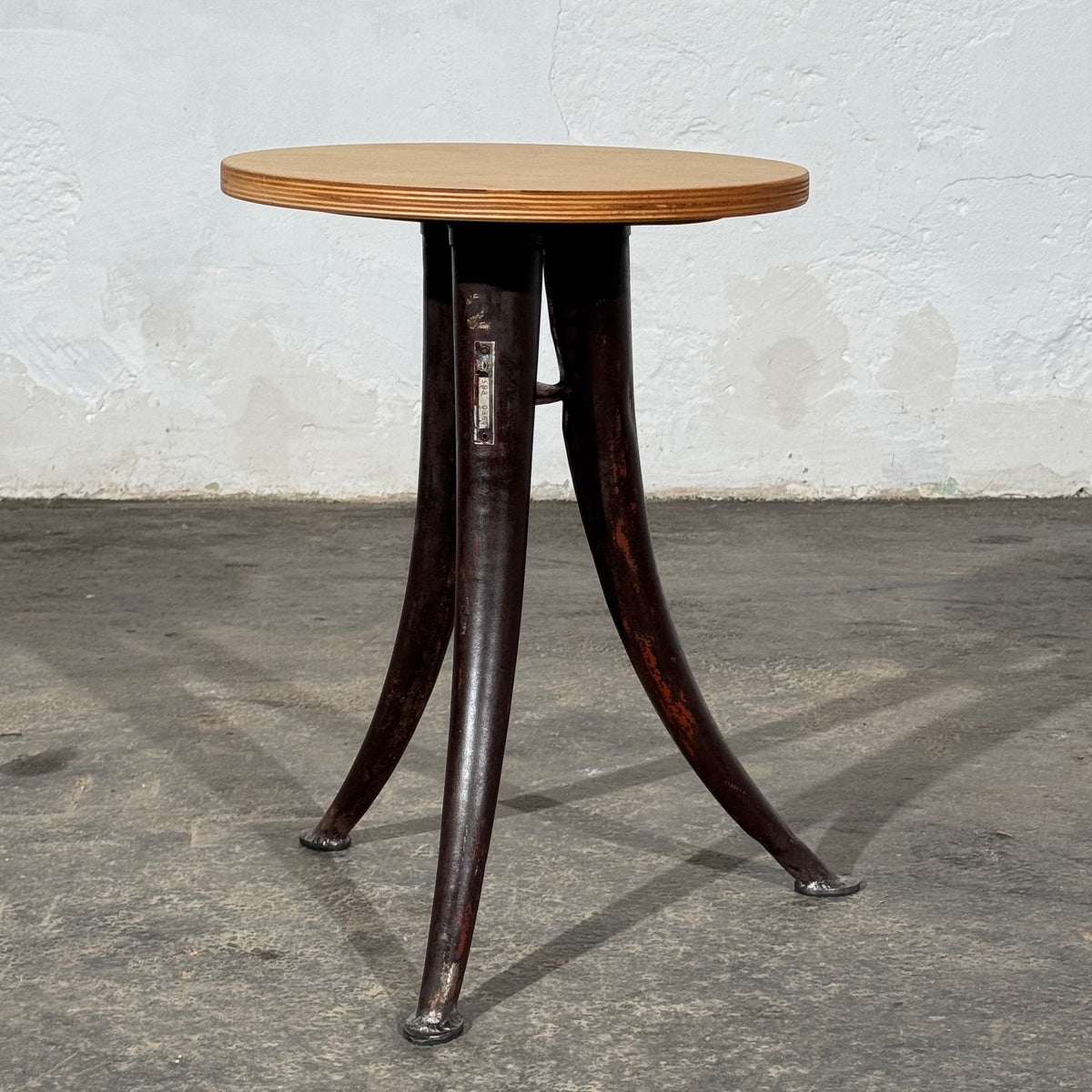 Vogel Frigyes Art Deco Industrial Stool, Orion Radio Factory Budapest, 1930s