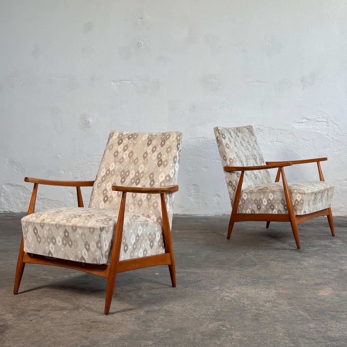 Pair of Hungarian Mid-Century Modern Armchairs, 1960