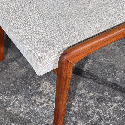 Mid-Century Upholstered Wooden Ottoman, 1960s