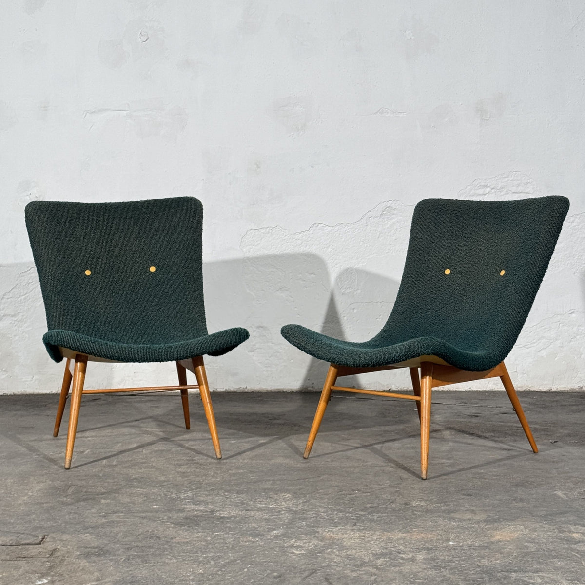 Pair of Lounge Chairs Attributed to Miroslav Navrátil for Český Nábytek, 1959