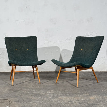 Pair of Lounge Chairs Attributed to Miroslav Navrátil for Český Nábytek, 1959