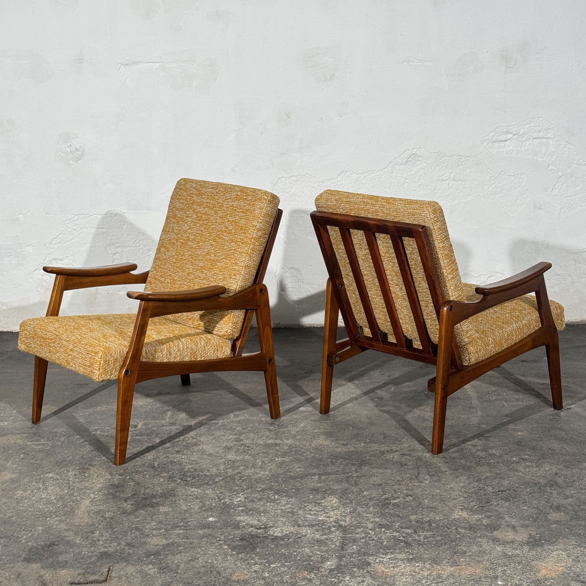 Pair of Romanian "Centa" Style Armchairs, 1960s