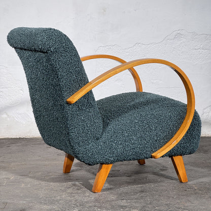 Pair of Jindřich Halabala H-410 Armchairs by UP Závody, 1930s