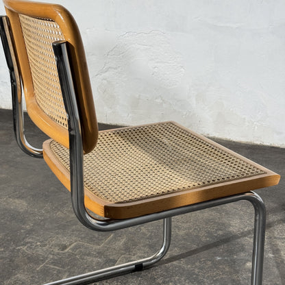 Set of 2 Cesca Style Cantilever Chairs, After Marcel Breuer, Italy, 1960s