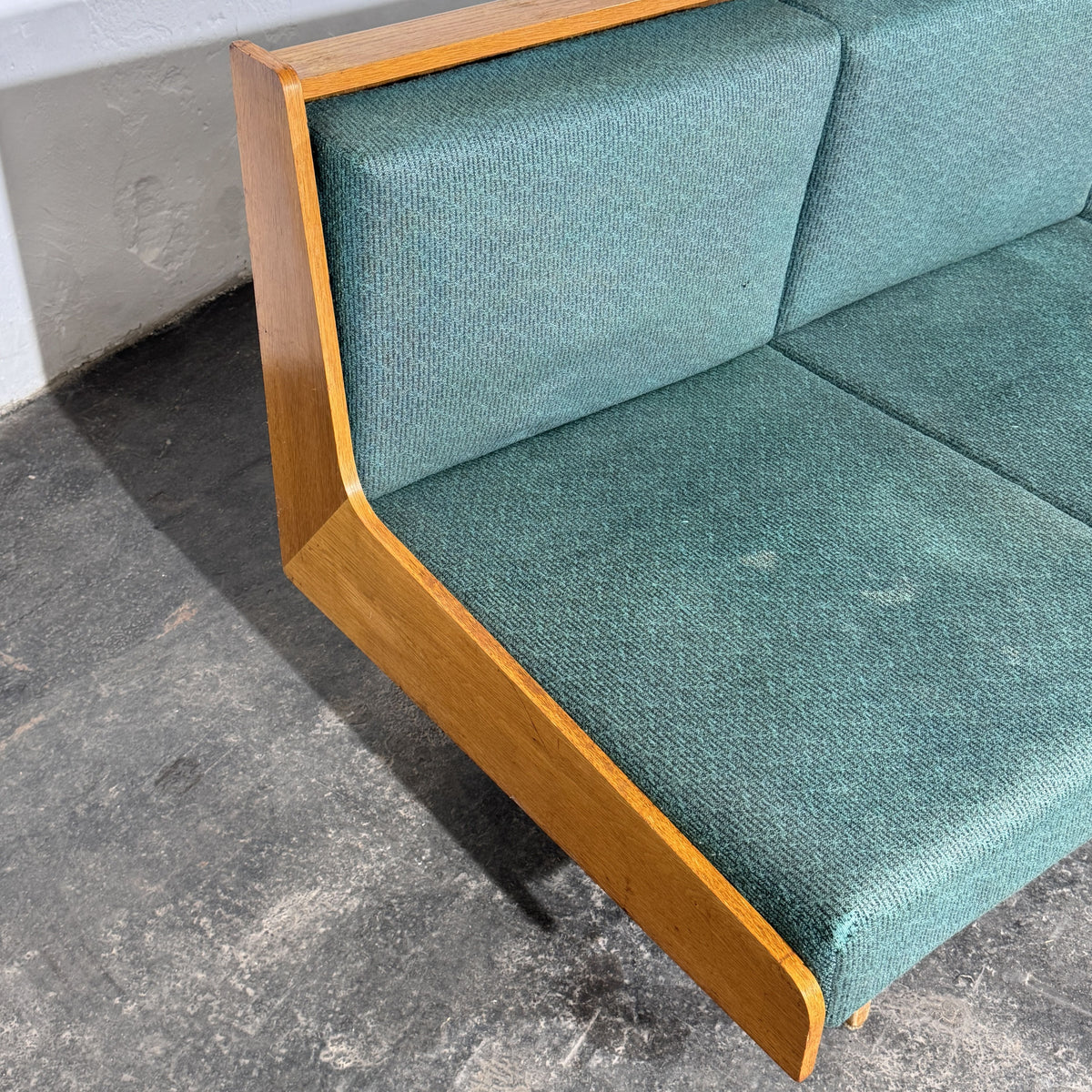 Dřevotvar Pardubice Oak Sofa Bed, Czechoslovakia, 1960s
