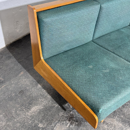 Dřevotvar Pardubice Oak Sofa Bed, Czechoslovakia, 1960s