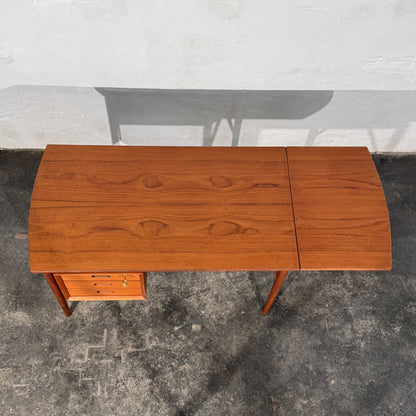 Danish Teak Writing Desk with Drop Leaf, Attributed to Erik Buch, 1960s