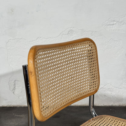 Set of 2 Cesca Style Cantilever Chairs, After Marcel Breuer, Italy, 1960s