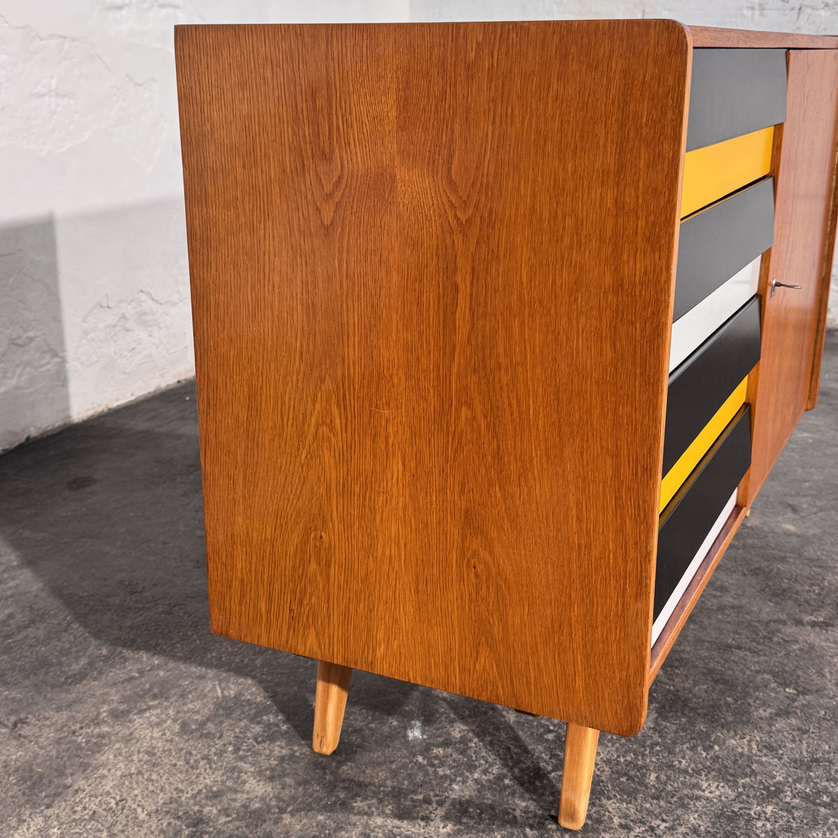 Pair of Jiří Jiroutek U-453 and U-458 Sideboards for Interier Praha, 1960s