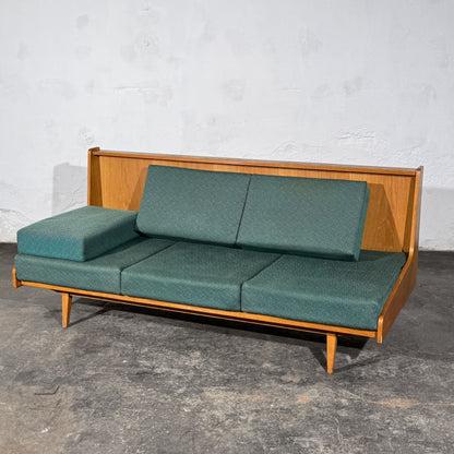 Dřevotvar Pardubice Oak Sofa Bed, Czechoslovakia, 1960s