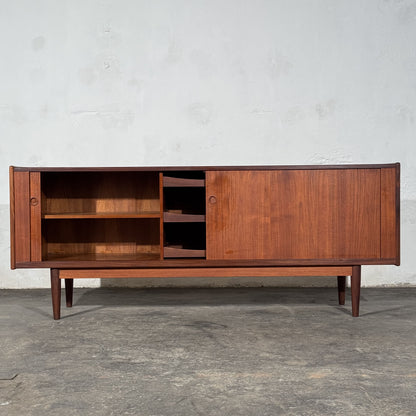Danish Teak Tambour Sideboard, Attributed to Svend Aage Larsen for Faarup Møbelfabrik, 1960s