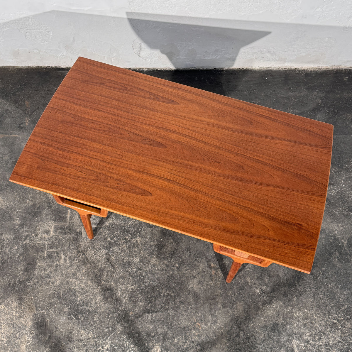 Teak Writing Desk Attributed to Carl Aage Skov for Munch Møbler, Denmark, 1960s
