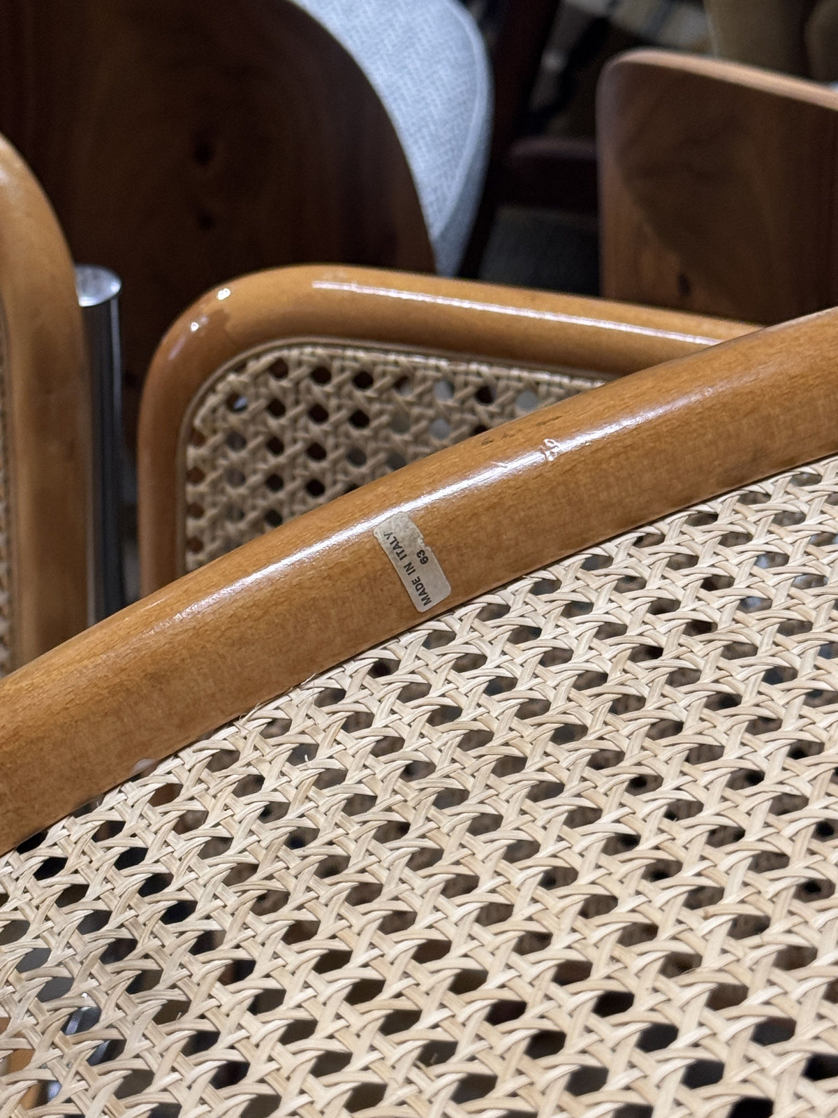 Set of 2 Cesca Style Cantilever Chairs, After Marcel Breuer, Italy, 1960s