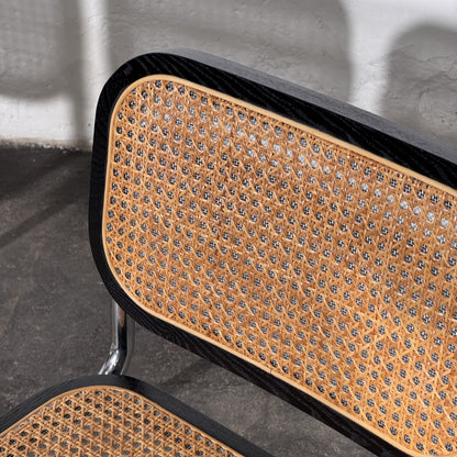 Set of 4 Cesca-Style Dining Chairs, Inspired by Marcel Breuer, 1990s