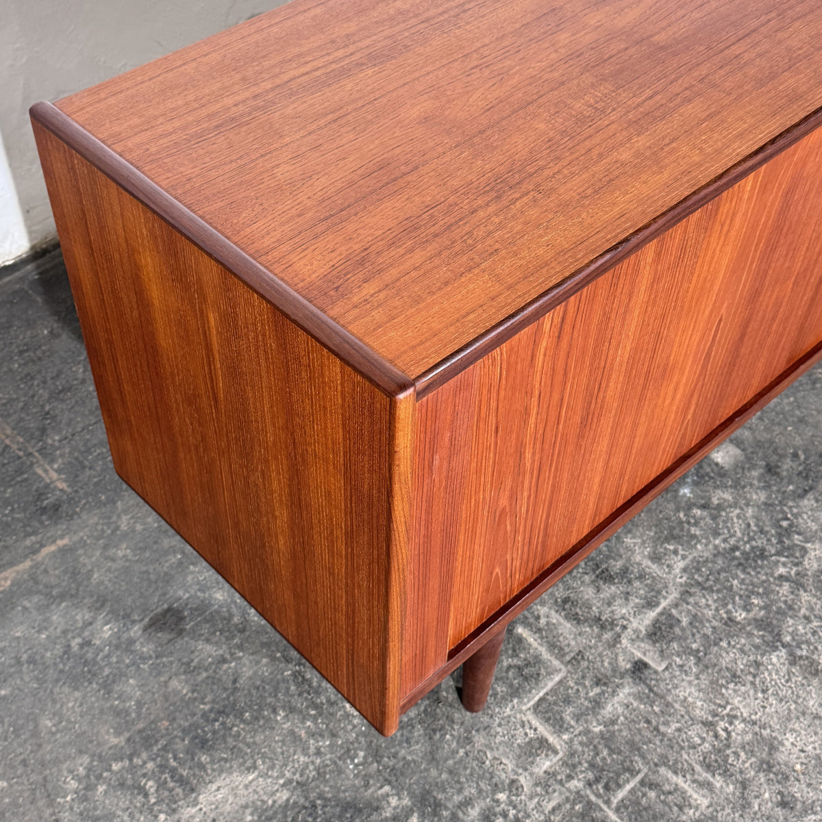 Danish Teak Tambour Sideboard, Attributed to Svend Aage Larsen for Faarup Møbelfabrik, 1960s