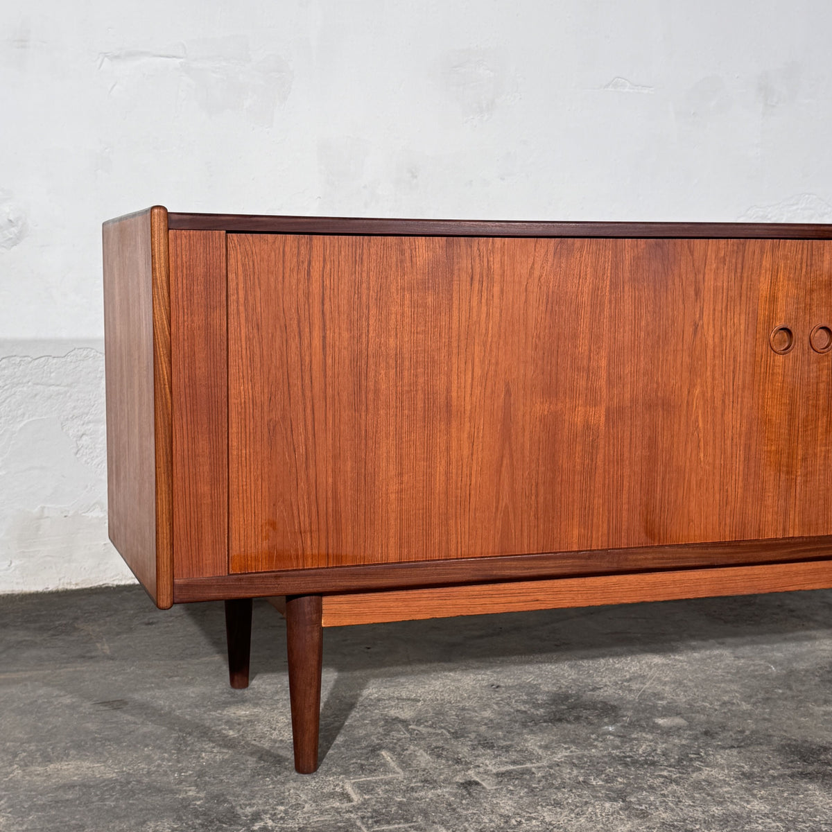 Danish Teak Tambour Sideboard, Attributed to Svend Aage Larsen for Faarup Møbelfabrik, 1960s