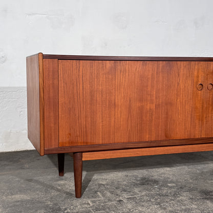 Danish Teak Tambour Sideboard, Attributed to Svend Aage Larsen for Faarup Møbelfabrik, 1960s
