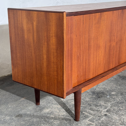Danish Teak Tambour Sideboard, Attributed to Svend Aage Larsen for Faarup Møbelfabrik, 1960s
