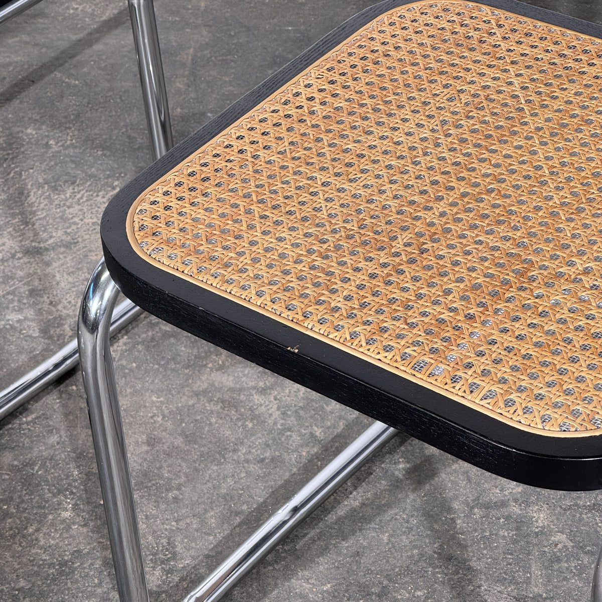 Set of 4 Cesca-Style Dining Chairs, Inspired by Marcel Breuer, 1990s