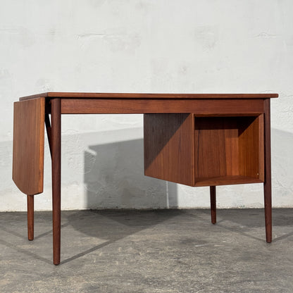 Danish Teak Writing Desk with Drop Leaf, Attributed to Erik Buch, 1960s
