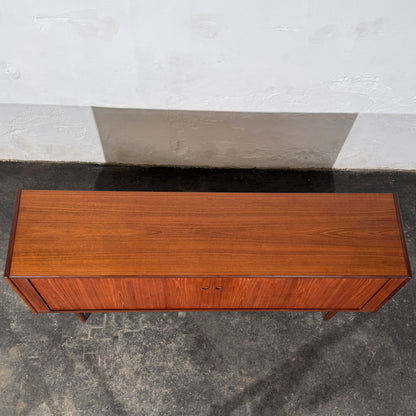 Danish Teak Tambour Sideboard, Attributed to Svend Aage Larsen for Faarup Møbelfabrik, 1960s