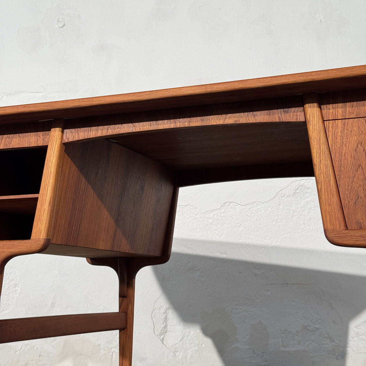 Teak Writing Desk Attributed to Carl Aage Skov for Munch Møbler, Denmark, 1960s