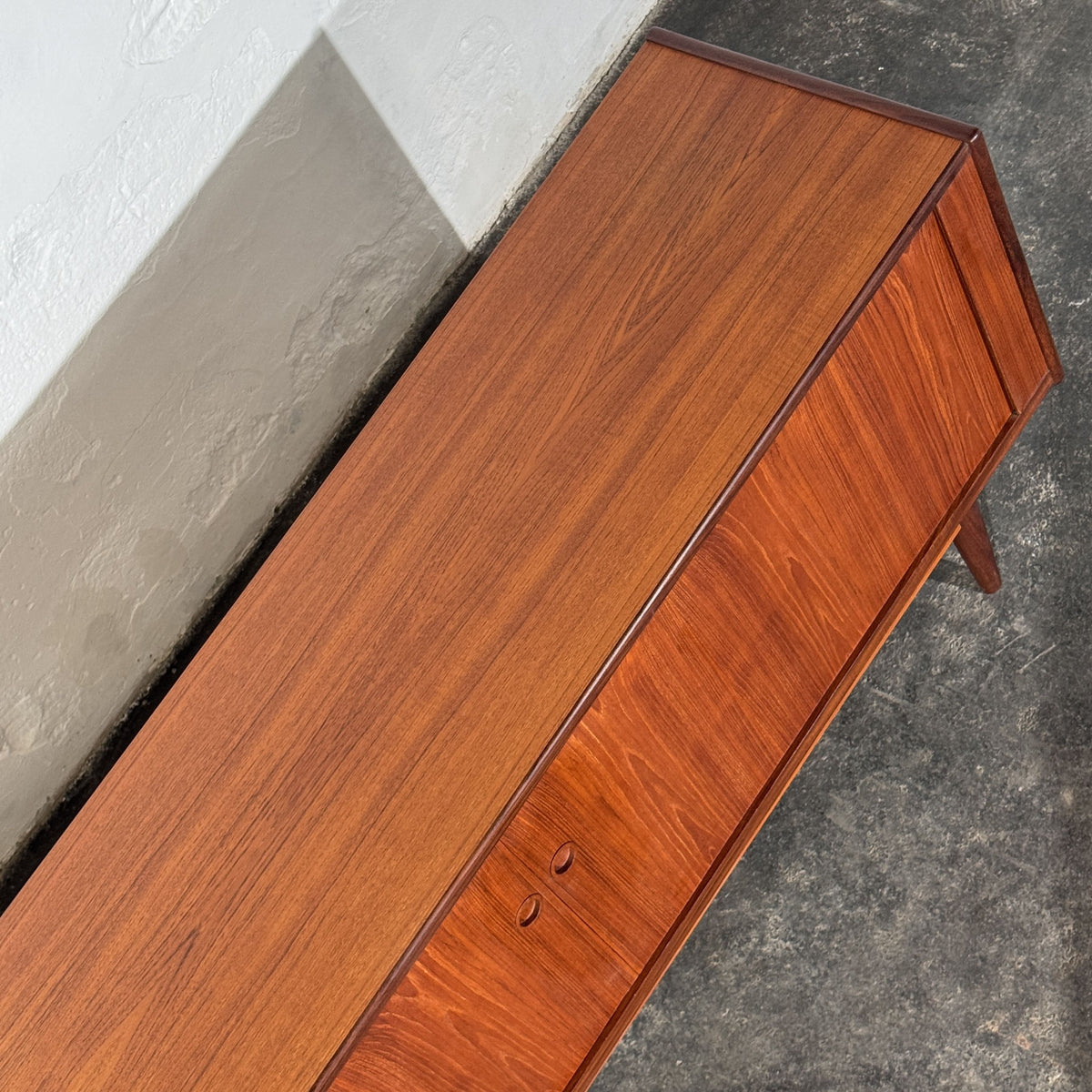 Danish Teak Tambour Sideboard, Attributed to Svend Aage Larsen for Faarup Møbelfabrik, 1960s