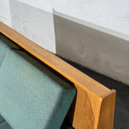 Dřevotvar Pardubice Oak Sofa Bed, Czechoslovakia, 1960s